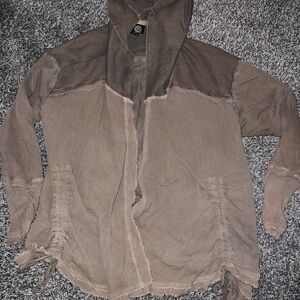 Bobeau Taupe Textured Jacket